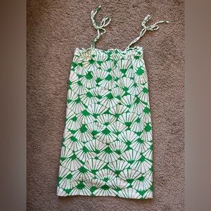 H&M green and white patterned dress!